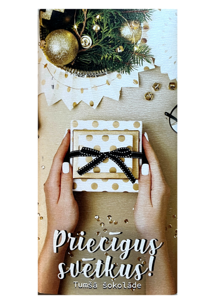 Tumšā šokolāde ''Priecīgus svētkus!''